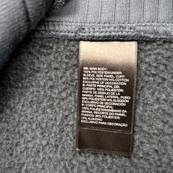 The North Face Indi Full Zip Mock Neck Jacket Blue Medium - Picture 5 of 9